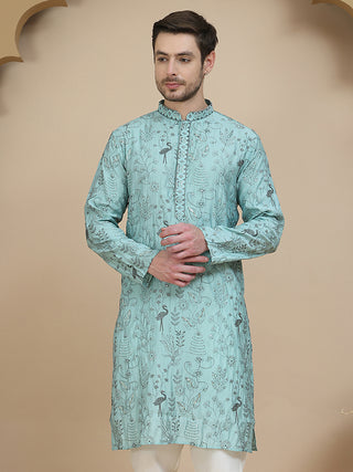 Embroidered Silk Blend Kurtas for Men