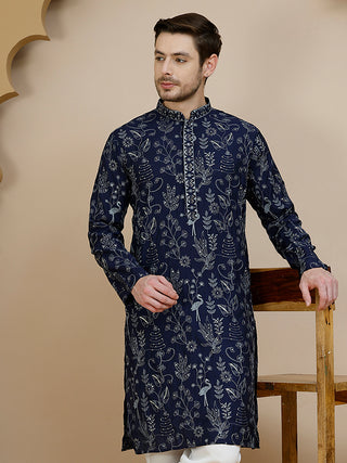 Embroidered Silk Blend Kurtas for Men