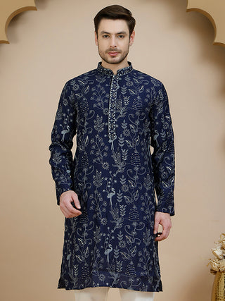 Embroidered Silk Blend Kurtas for Men