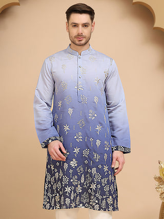 Woven Design Short Kurta for Men