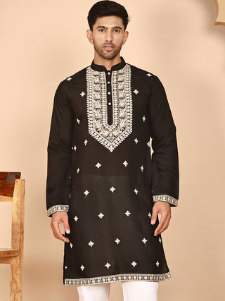 Embroidered Silk Blend Kurtas for Men