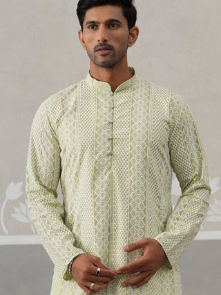 Embroidered Cotton Kurta