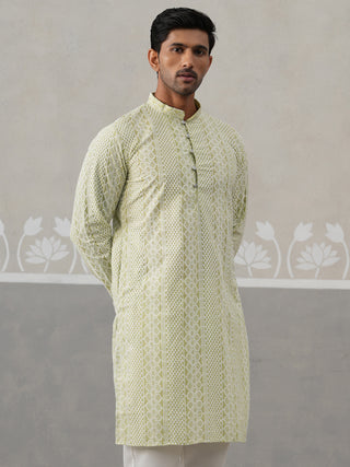 Embroidered Cotton Kurta