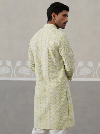 Embroidered Cotton Kurta