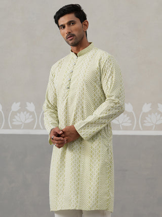 Embroidered Cotton Kurta