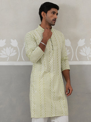 Embroidered Cotton Kurta