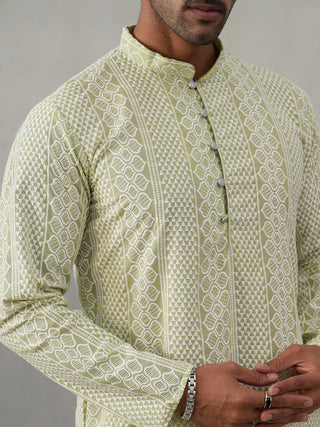 Embroidered Cotton Kurta