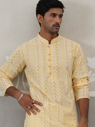 Embroidered Cotton Kurta