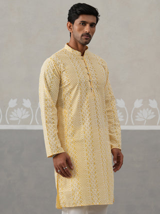 Embroidered Cotton Kurta