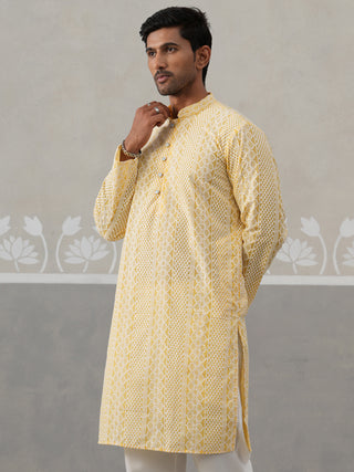 Embroidered Cotton Kurta