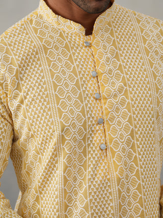 Embroidered Cotton Kurta