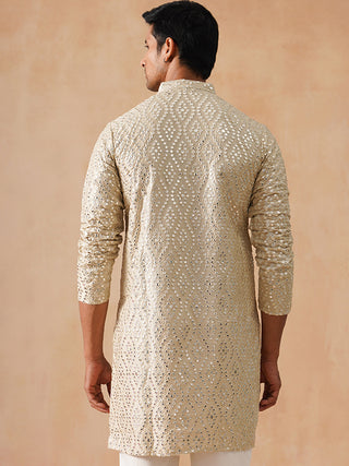 Traditional Mirror Embroidered Kurtas for Men