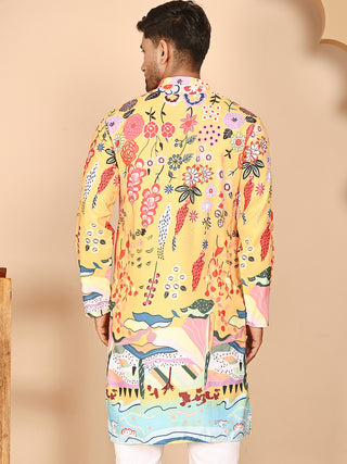 Multicolor Printed Kurtas with Artistic Design