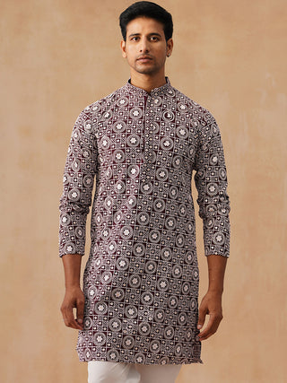 Classic Geometric Embroidered Kurtas