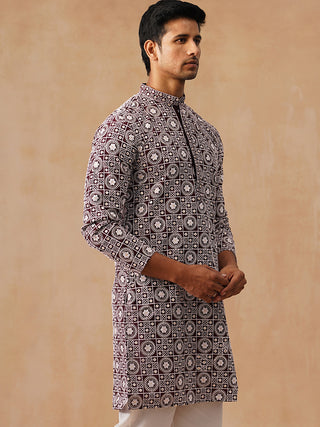 Classic Geometric Embroidered Kurtas