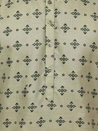 Traditional Floral Printed Kurta for Men