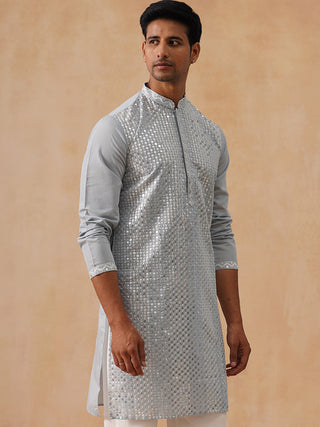 Embroidered Mirror Work Kurta Pyjama