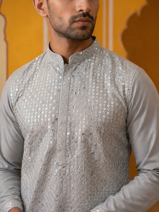 Embroidered Mirror Work Kurta