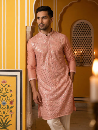 Embroidered Mirror Work Kurta
