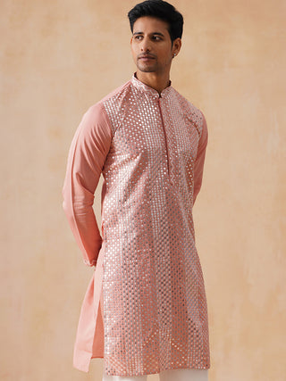 Embroidered Mirror Work Kurta Pyjama