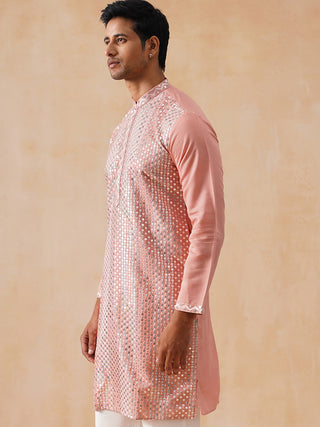 Embroidered Mirror Work Kurta Pyjama