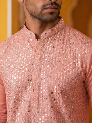 Embroidered Mirror Work Kurta