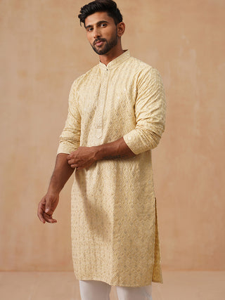 Men’s Festive Kurta with Intricate Embroidery