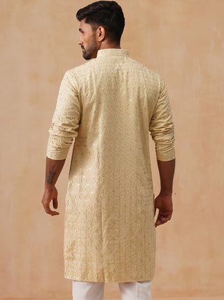 Men’s Festive Kurta with Intricate Embroidery