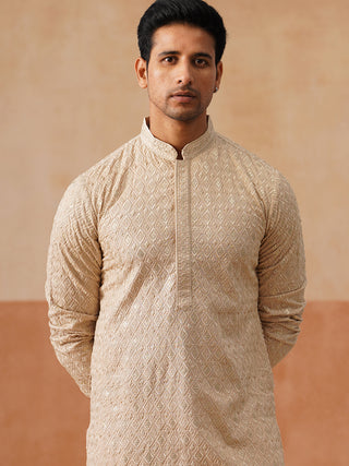 Men’s Festive Kurta with Intricate Embroidery
