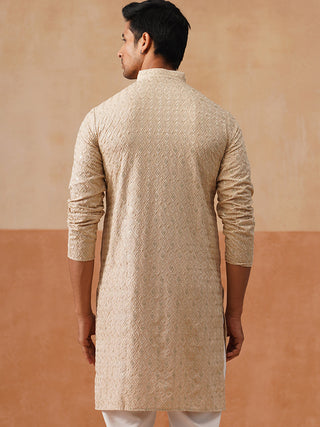 Men’s Festive Kurta with Intricate Embroidery