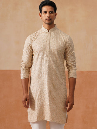 Men’s Festive Kurta with Intricate Embroidery