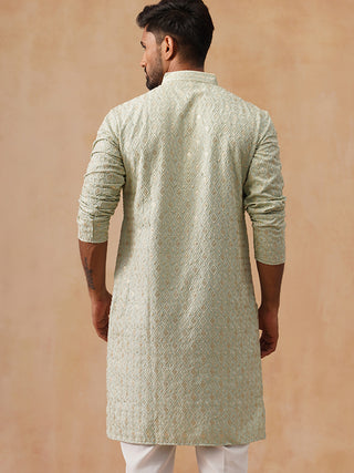 Men’s Festive Kurta with Intricate Embroidery