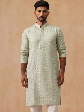 Men’s Festive Kurta with Intricate Embroidery