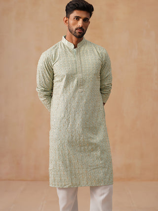 Men’s Festive Kurta with Intricate Embroidery