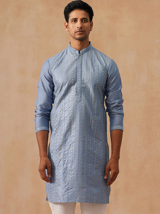 Embroidered Silk Blend Kurtas