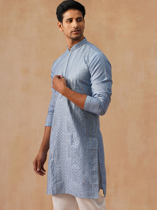 Embroidered Silk Blend Kurtas