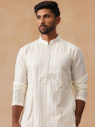 Embroidered Silk Blend Kurtas