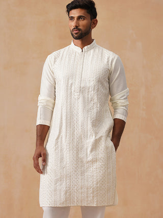 Embroidered Silk Blend Kurtas