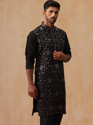 Men’s Silk Blend Embroidered Kurtas