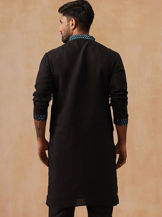 Men’s Silk Blend Embroidered Kurtas