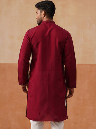 Men’s Silk Blend Embroidered Kurtas