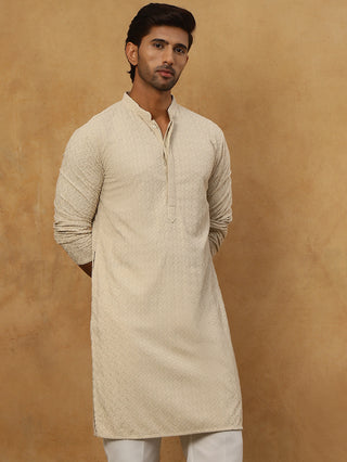 Men Embroidered Viscose Rayon Kurta