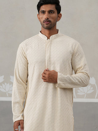 Men Embroidered Viscose Rayon Kurta