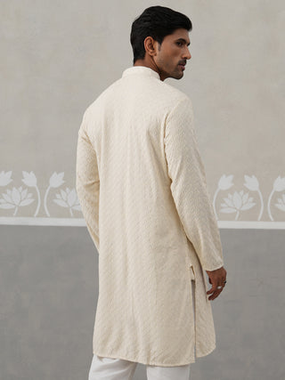 Men Embroidered Viscose Rayon Kurta