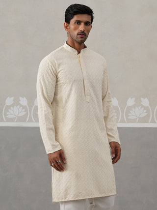 Men Embroidered Viscose Rayon Kurta