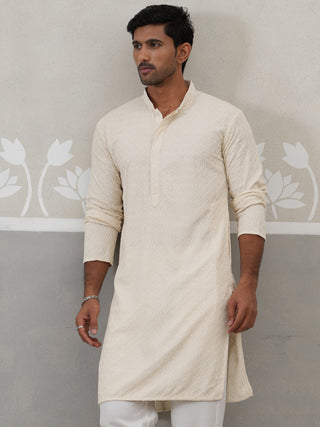 Men Embroidered Viscose Rayon Kurta