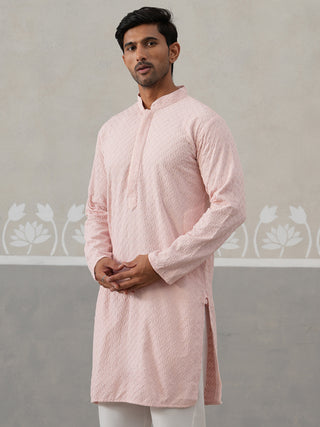 Men Embroidered Viscose Rayon Kurta