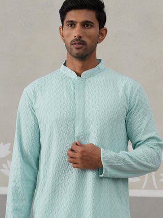 Men Embroidered Viscose Rayon Kurta