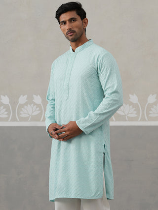 Men Embroidered Viscose Rayon Kurta