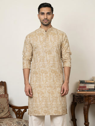 Designer Silk Blend Kurta for Men